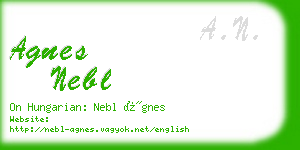 agnes nebl business card